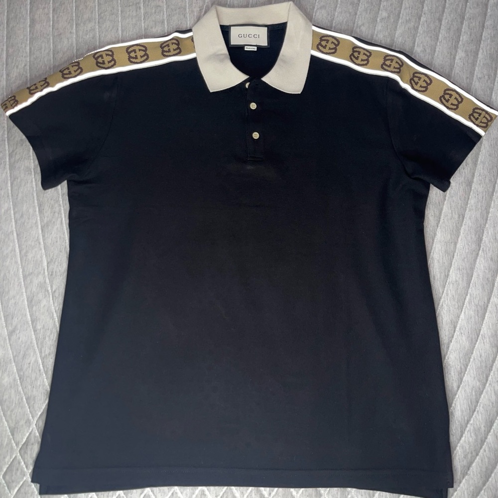Gucci Polo with Interlocking G stripe